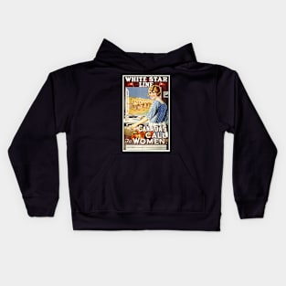 WHITE STAR LINE - 1925c Shipping Line White Star Line 'Canada's Call To Women' Kids Hoodie